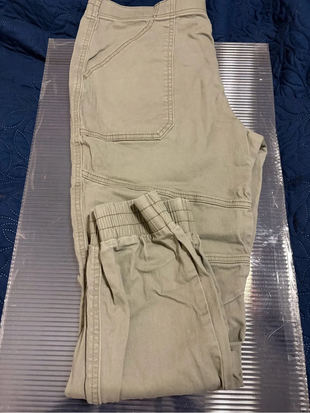 Sincerely Jules Olive Utility Elastic Waist Pants